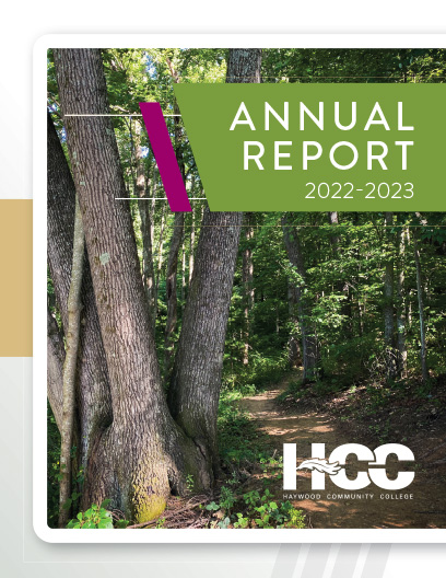 A picture of the Dahlia Ridge Trail is on the cover of the annual report.